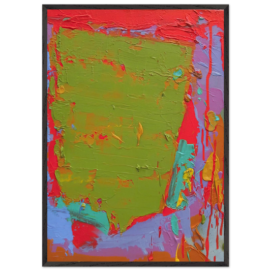 21175 - 1975 - John Hoyland Framed Art Print – Black Wooden Frame - Default Title - -Framed Art Print
