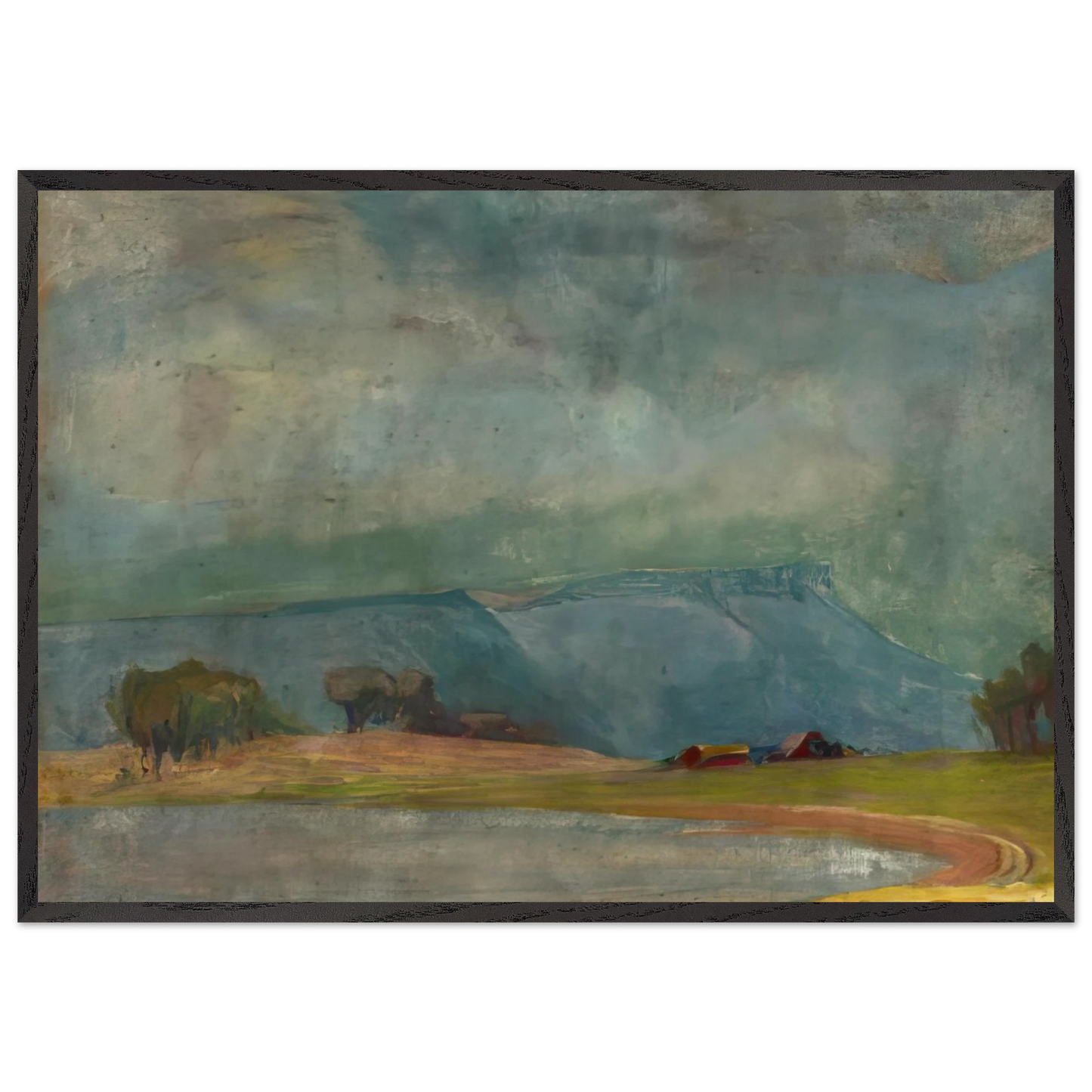 Dodge Ranch - Tonalism - Xavier Martinez Framed Art Print – Black Wooden Frame - Default Title - -Framed Art Print