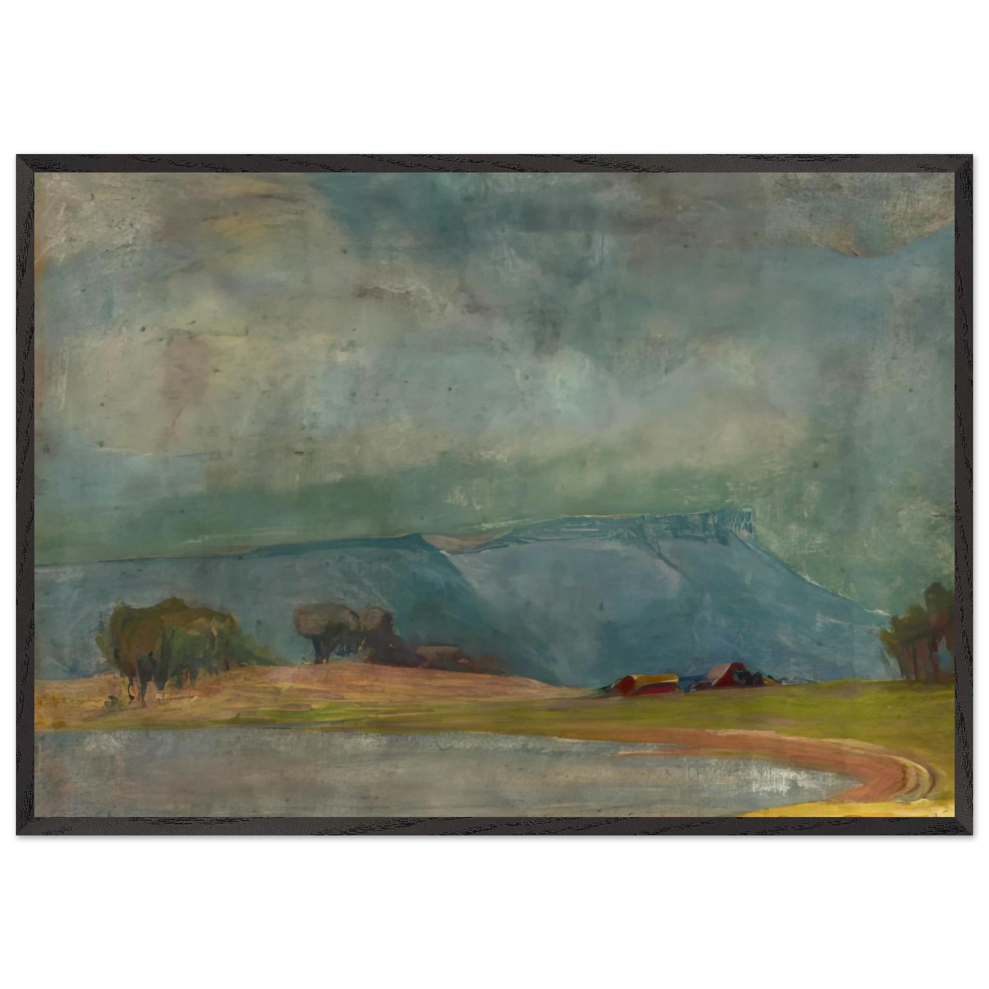 Dodge Ranch - Tonalism - Xavier Martinez Framed Art Print – Black Wooden Frame - Default Title - -Framed Art Print