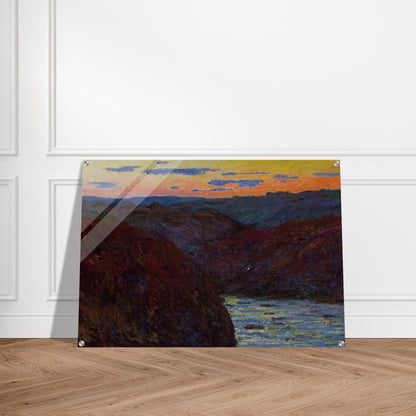 Valley of the Creuse, Sunset - claude monet Acrylic Print - 70x100 cm / 28x40″ inches | claude monet Wall Art | claude monet Prints