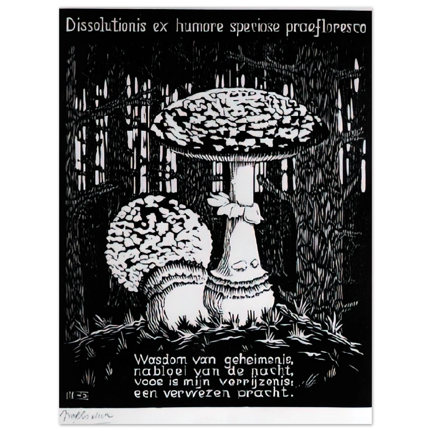 MC Escher - EMBLEMATA TOADSTOOL Wall Art - 21x29.7 cm / 8x12" - Fine Art Poster - -