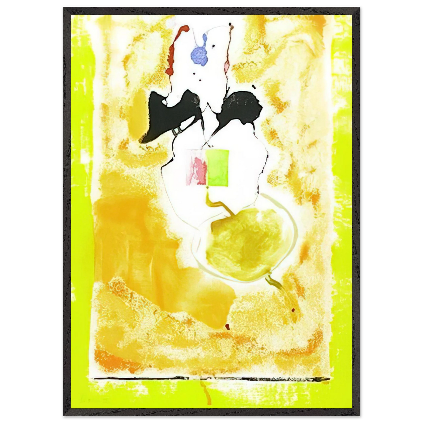 Helen Frankenthaler - Solar Imp - 2001 Wall art - 21x29.7 cm / 8x12" - Premium Wooden Framed Poster With Fine Art Paper - Wood frame