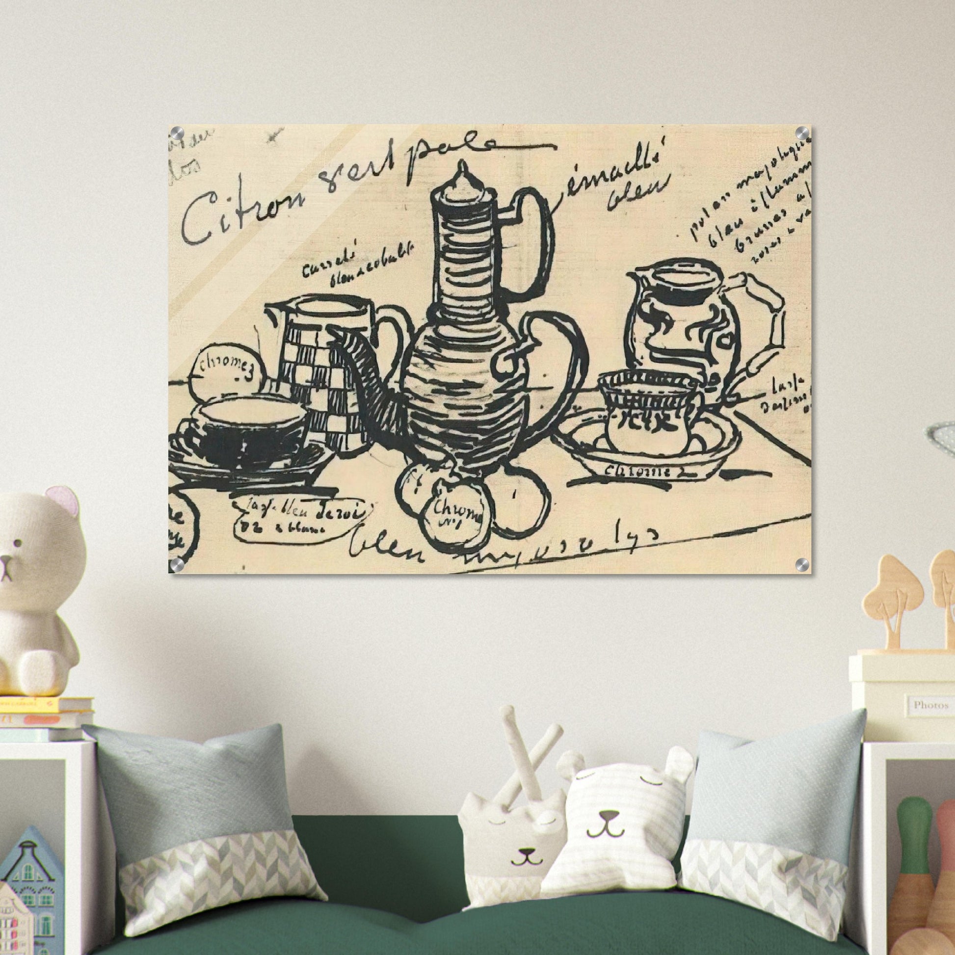 Still Life with Coffee Pot - Vincent van Gogh Acrylic Print - 70x100 cm / 28x40″ inches