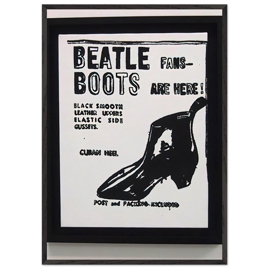 Beatle Boots - Andy Warhol Framed Art Print – Black Wooden Frame - Default Title - -Framed Art Print