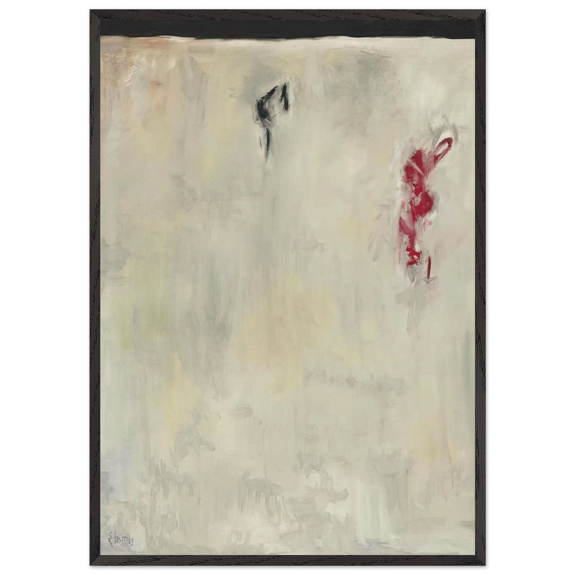 October Field - 1960 - Theodoros Stamos Framed Art Print – Black Wooden Frame - Default Title - -Framed Art Print