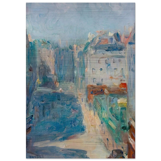 View of the Paris Hotel - Tarsila do Amaral Brushed Aluminum Print - 70x100 cm / 28x40 inches | Tarsila do Amaral Aluminum Print | Tarsila do Amaral Prints