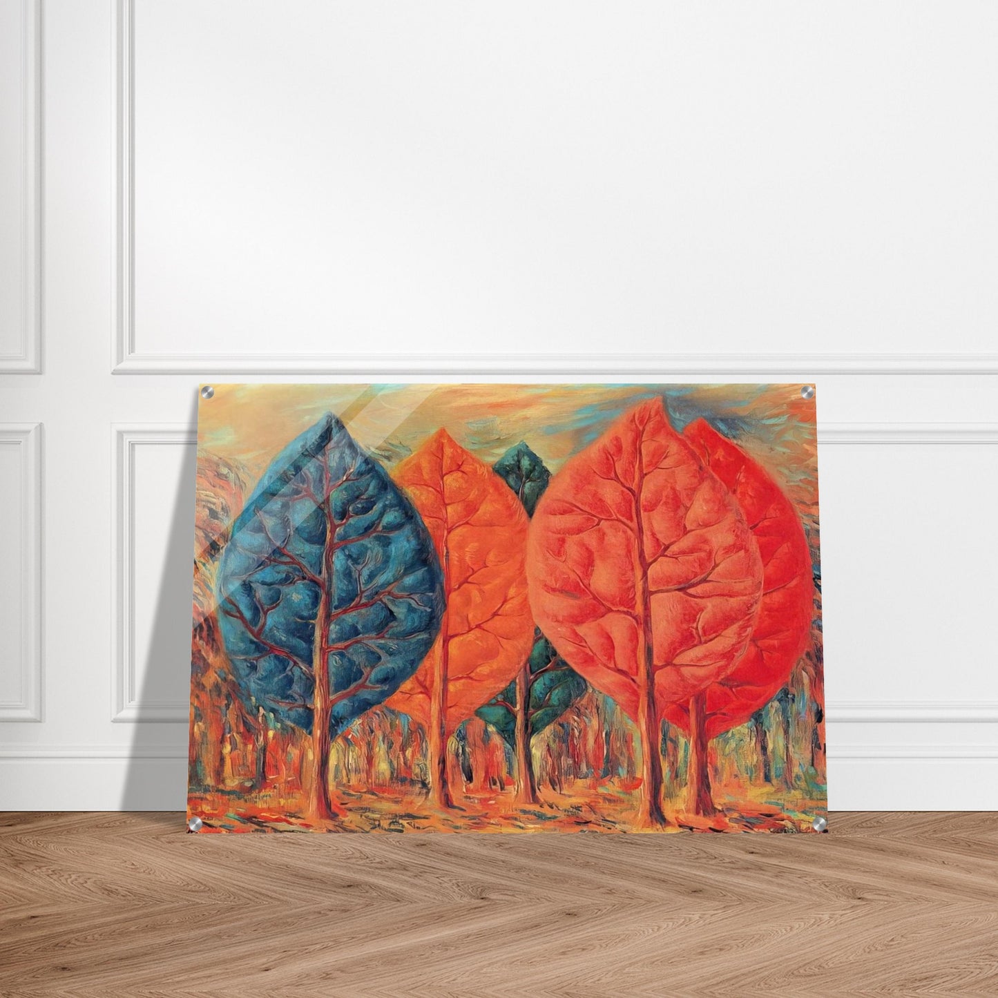 THE FIRE 1943 - Rene Magritte Acrylic Print - 70x100 cm / 28x40″ inches | Rene Magritte Wall Art | Rene Magritte Prints