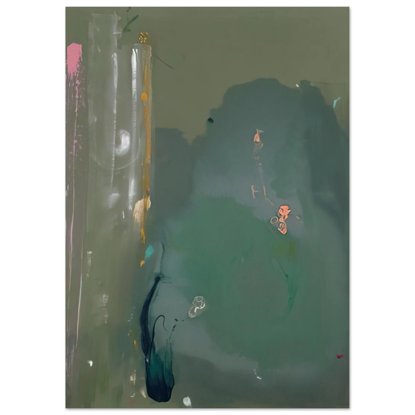 Helen Frankenthaler - CÃ´te d Argent - 1980 Wall art - 20x25 cm / 8x10 inches - Premium Wooden Framed Poster With Fine Art Paper - White frame