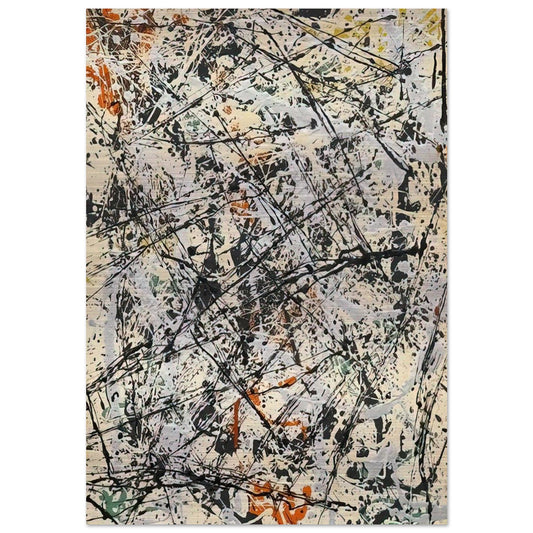 NUMBER 32 1947 - Jackson Pollock Brushed Aluminum Print - 70x100 cm / 28x40 inches | Jackson Pollock Aluminum Print | Jackson Pollock Prints