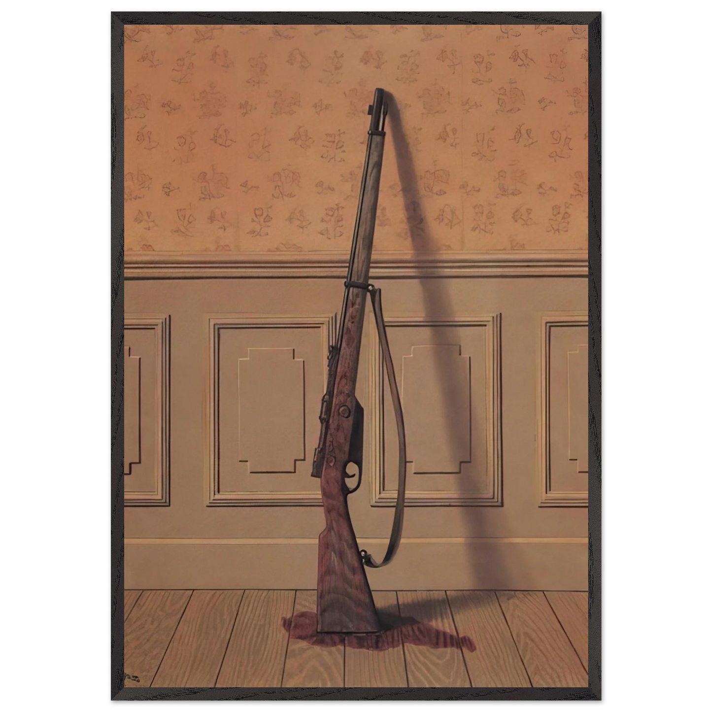 THE SURVIVOR 1950 - Rene Magritte Framed Art Print – Black Wooden Frame - Default Title - -Framed Art Print