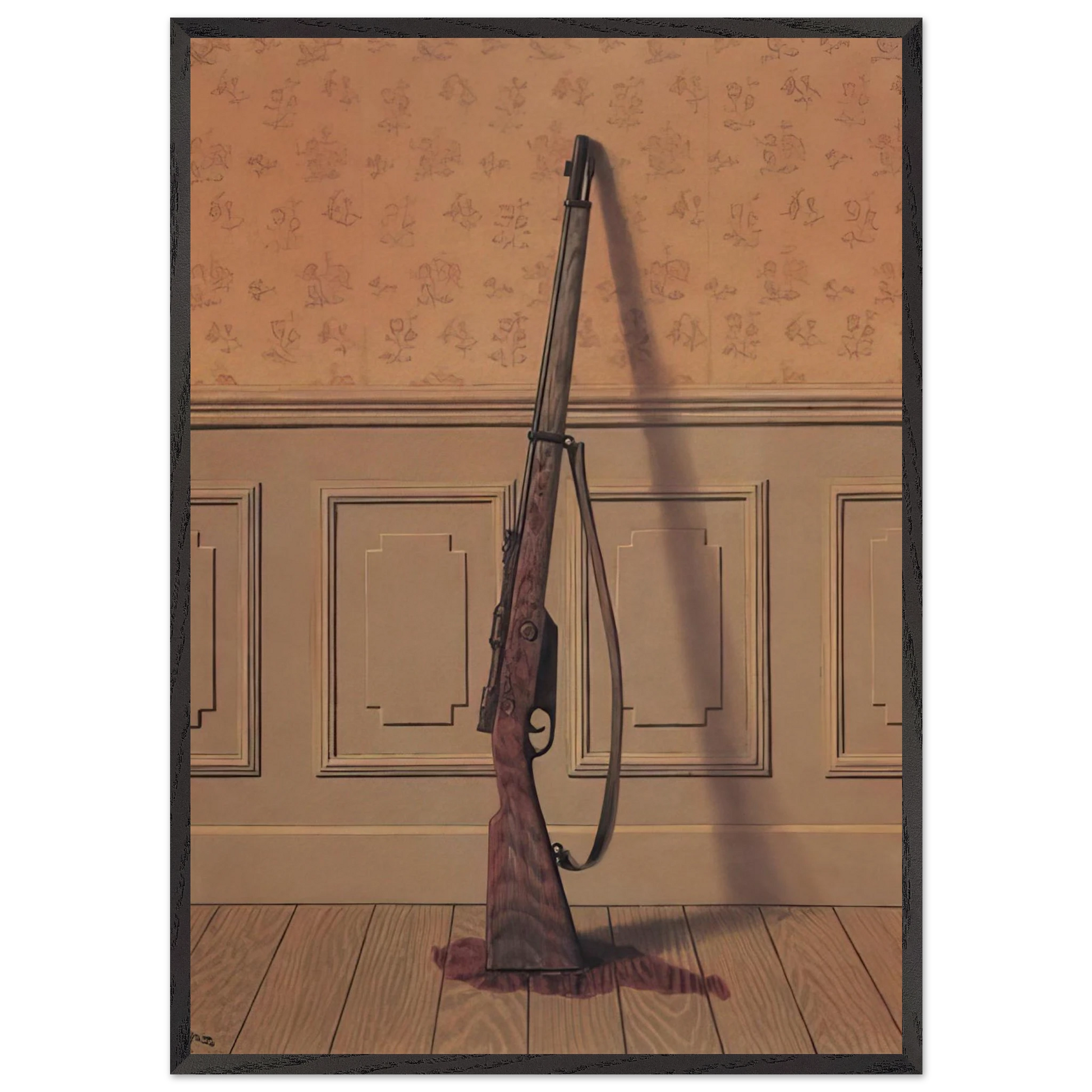 THE SURVIVOR 1950 - Rene Magritte Framed Art Print – Black Wooden Frame - Default Title - -Framed Art Print