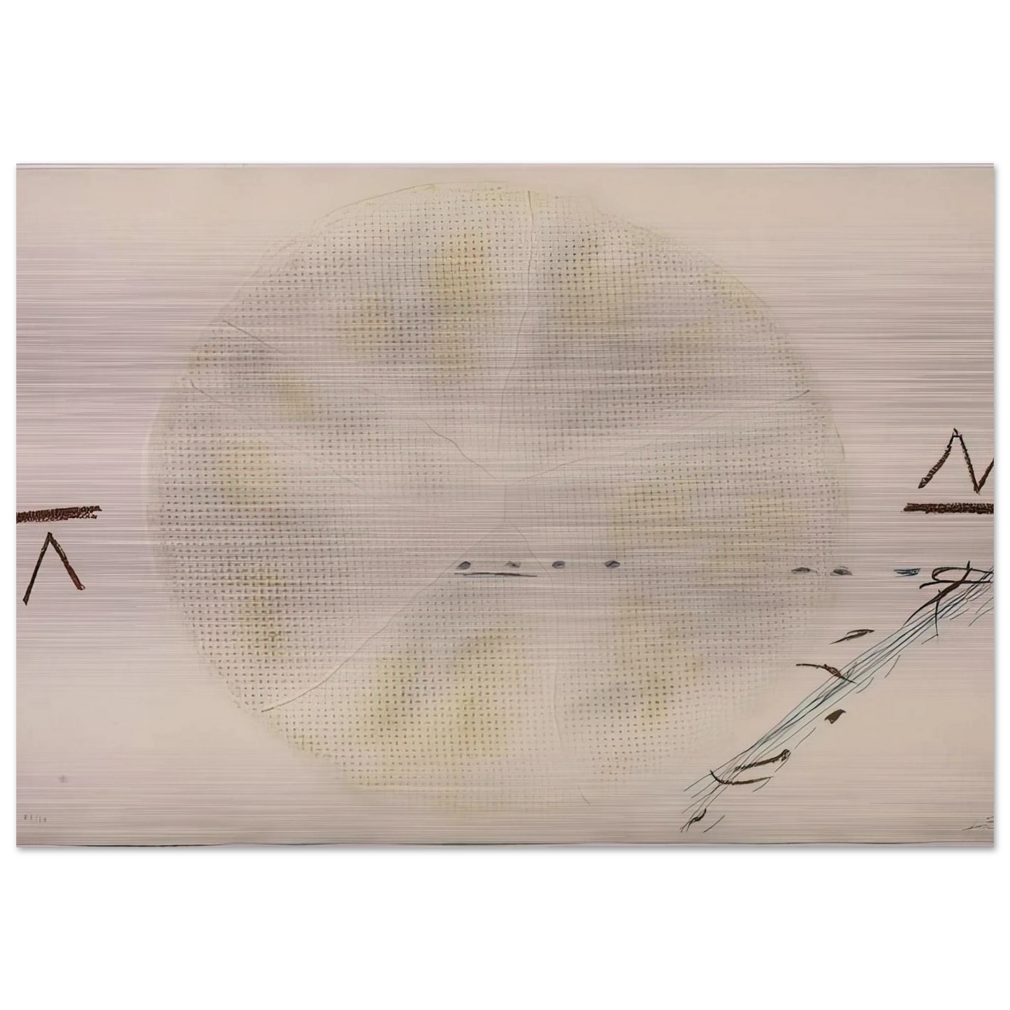 THE SIEVE 1972 - Antoni Tapies Brushed Aluminum Print - 70x100 cm / 28x40 inches | Antoni Tapies Aluminum Print | Antoni Tapies Prints
