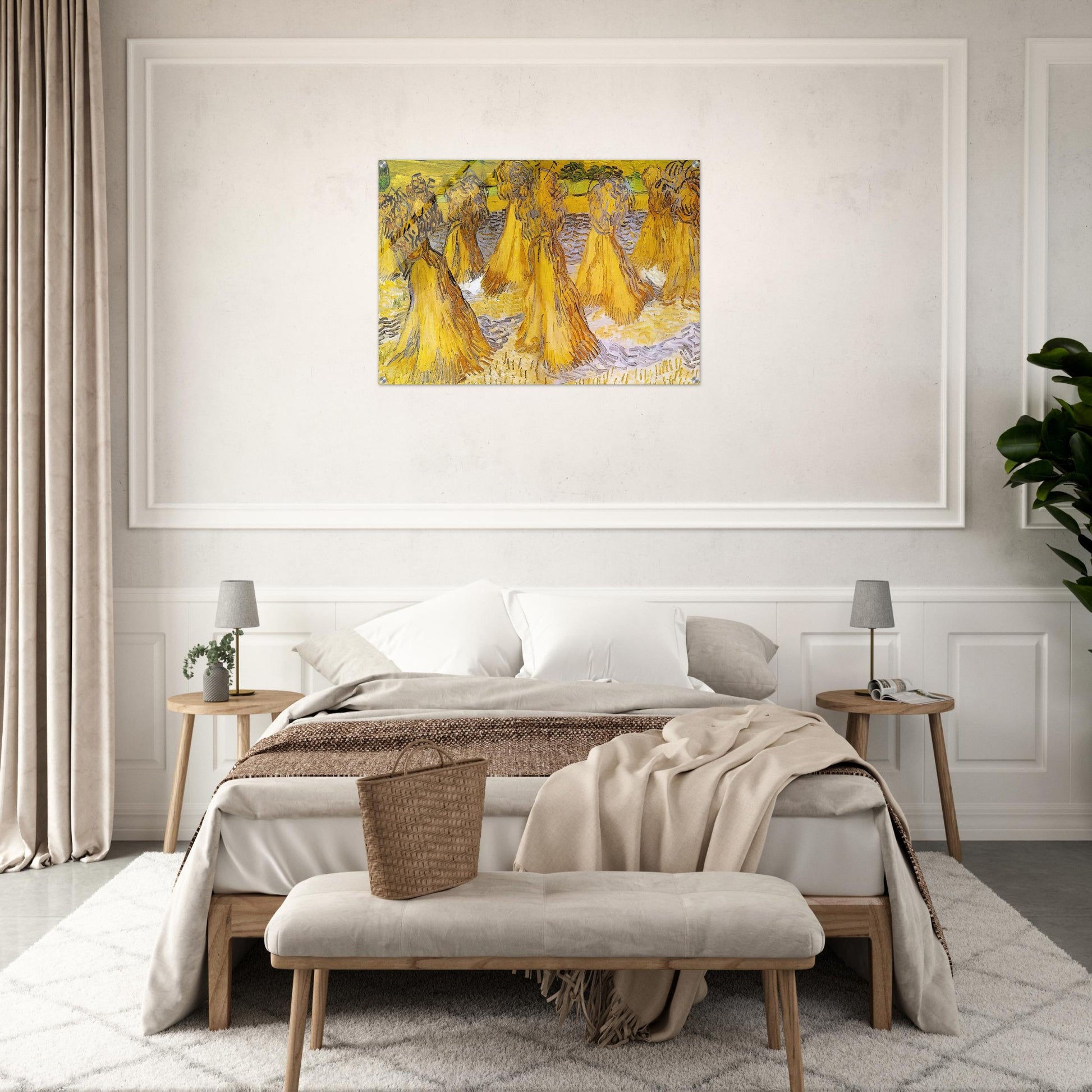 Sheaves of Wheat - Vincent van Gogh Acrylic Print - 70x100 cm / 28x40″ inches