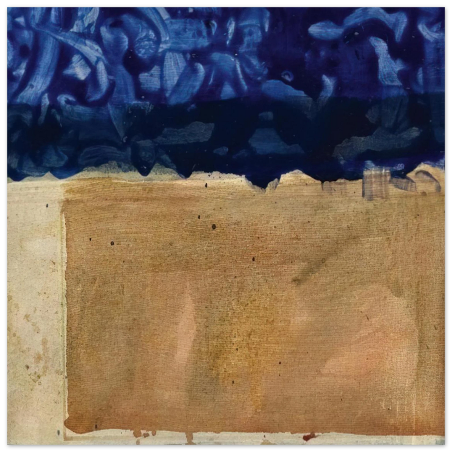 Helen Frankenthaler - Shoreline - 1952 Wall art - 30x30 cm / 12x12 inches - Premium Wooden Framed Poster With Fine Art Paper - Black frame