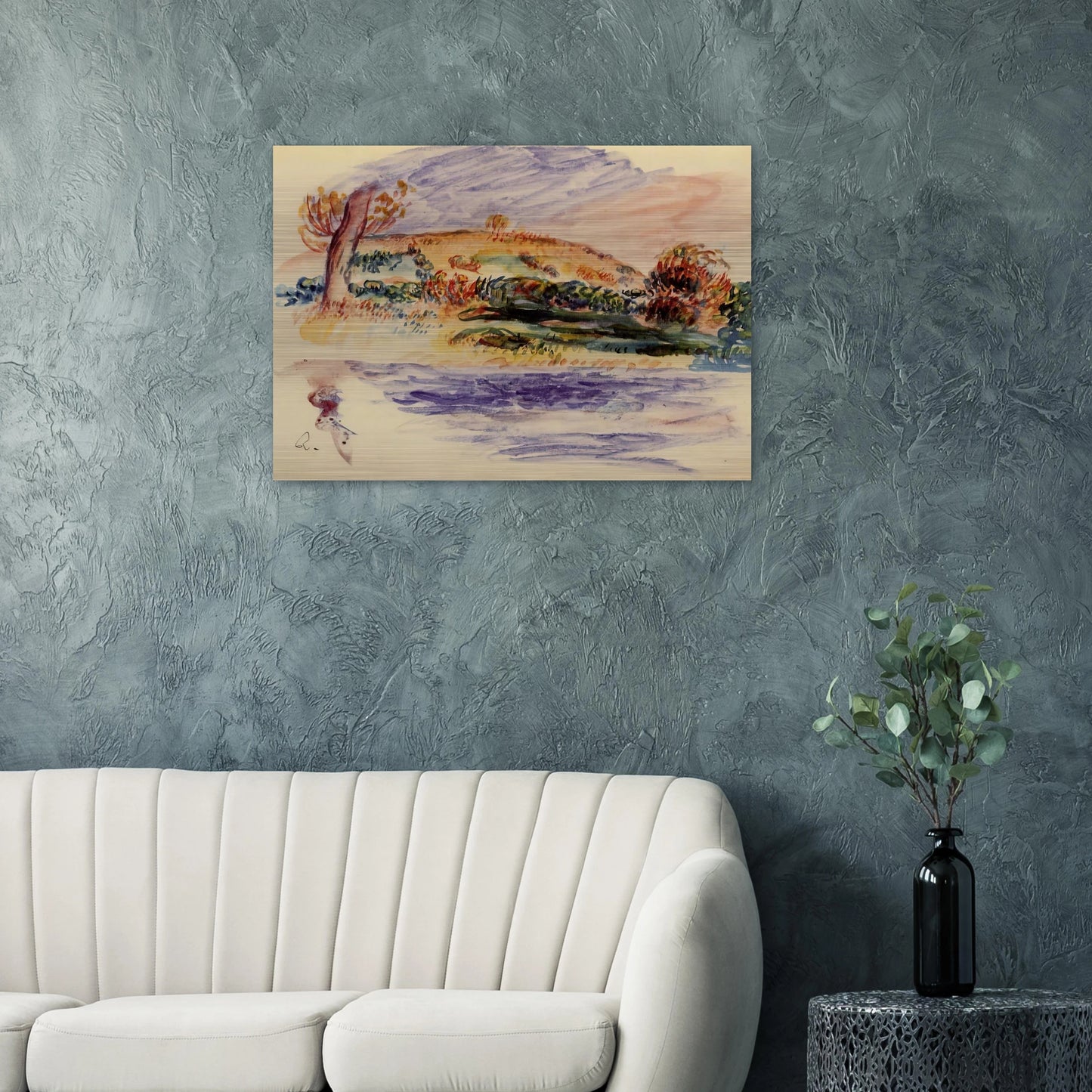 Landscape - Pierre-Auguste Renoir Brushed Aluminum Print - 70x100 cm / 28x40 inches | Pierre-Auguste Renoir Aluminum Print | Pierre-Auguste Renoir Prints