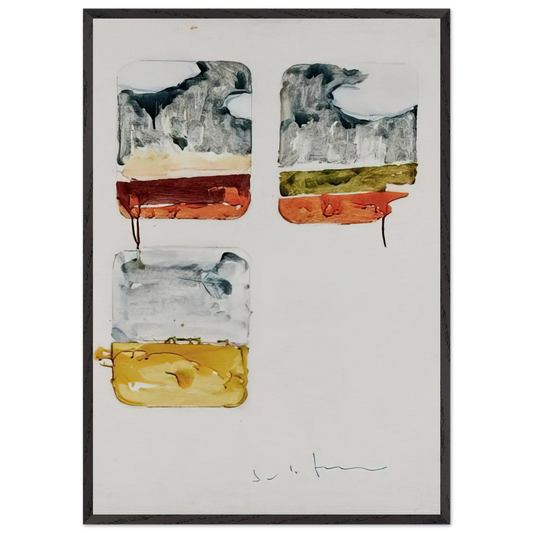 Untitled - 1979 N4 - Mario Schifano Framed Art Print – Black Wooden Frame - Default Title - -Framed Art Print