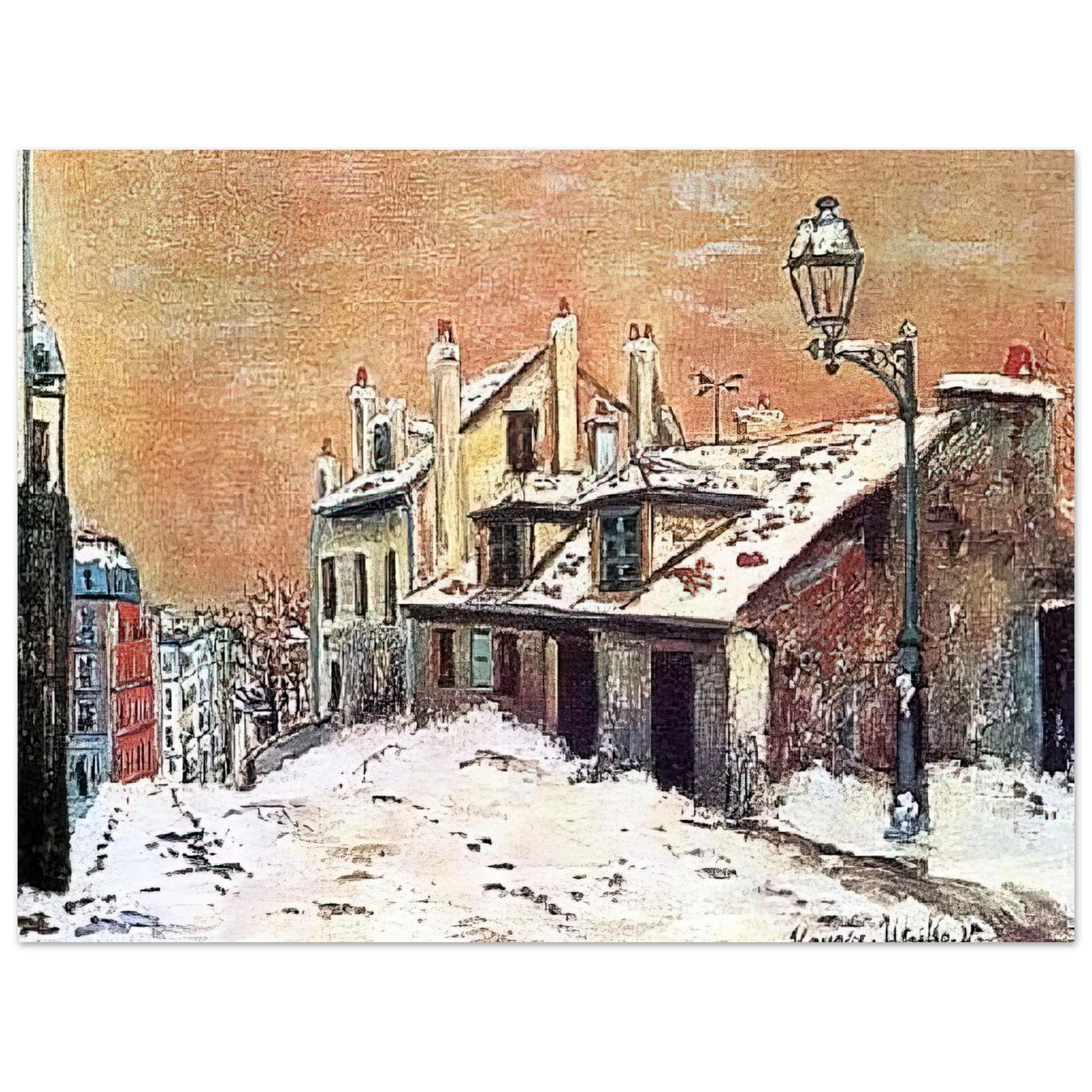 Maurice Utrillo - WINTER SCENE Fine Art Poster - Default Title