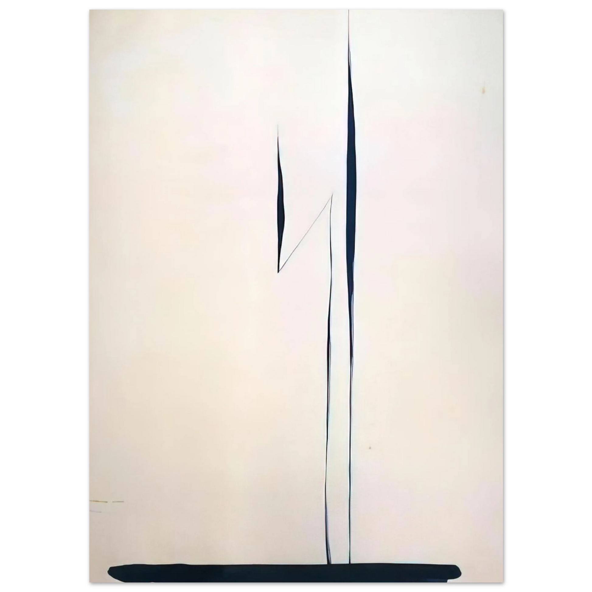 Georgia O'Keeffe - Black Lines 1 Fine Art Poster - 75x100 cm / 30x40 inches