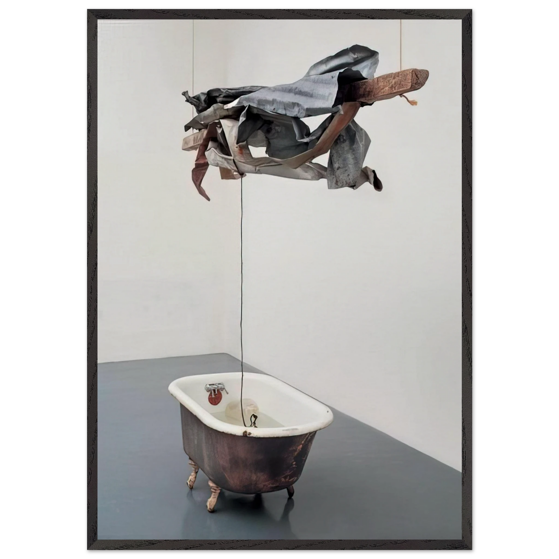 SOR AQUA VENETIAN 1973 - Robert Rauschenberg Framed Art Print – Black Wooden Frame - Default Title - -Framed Art Print