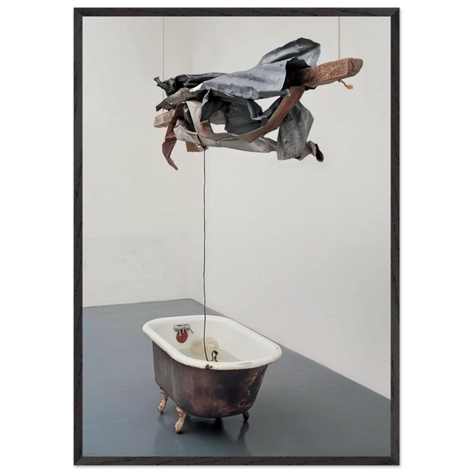 SOR AQUA VENETIAN 1973 - Robert Rauschenberg Framed Art Print – Black Wooden Frame - Default Title - -Framed Art Print