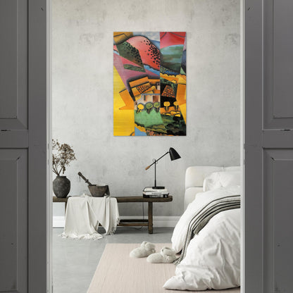 LANDSCAPE AT CERET 1913 - Juan Gris Brushed Aluminum Print - 70x100 cm / 28x40 inches | Juan Gris Aluminum Print | Juan Gris Prints