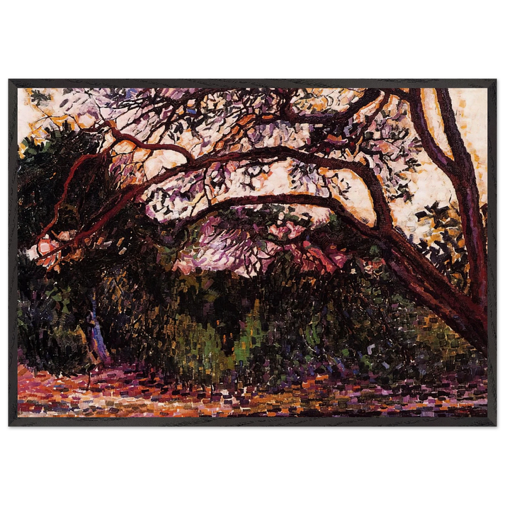 Wooded Landscape - Henri-Edmond Cross 70x100 cm / 28x40 inches Framed Art Print – Black Wooden Frame
