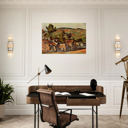 Mountains in Provence - Paul Cézanne Brushed Aluminum Print - 70x100 cm / 28x40 inches | Paul Cézanne Aluminum Print | Paul Cézanne Prints