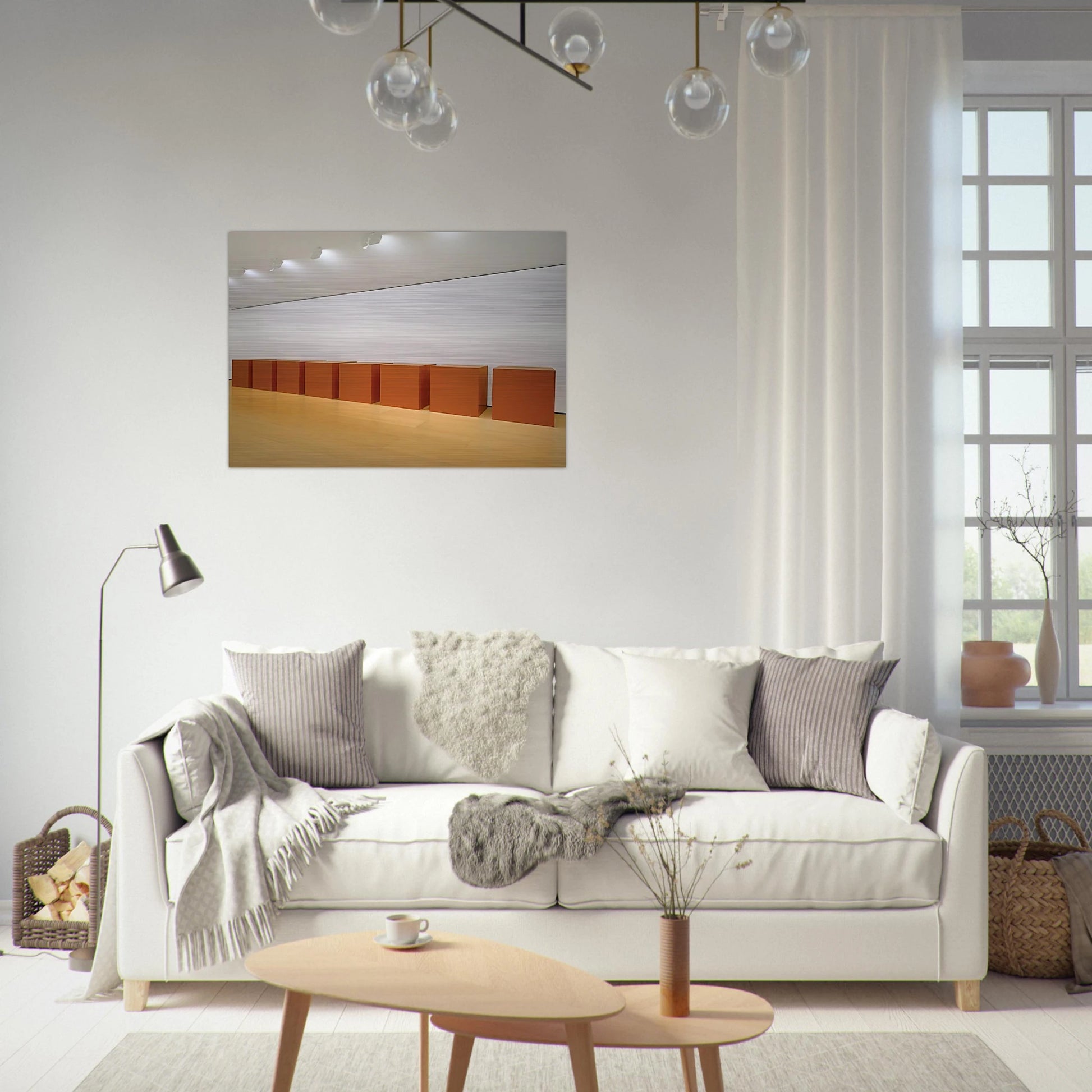 Untitled - 1971 - Donald Judd Brushed Aluminum Print - 70x100 cm / 28x40 inches | Donald Judd Aluminum Print | Donald Judd Prints