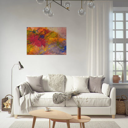 Red Linger - Sam Gilliam Brushed Aluminum Print - 70x100 cm / 28x40 inches | Sam Gilliam Aluminum Print | Sam Gilliam Prints