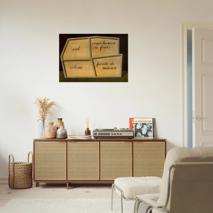 THE EMPTY MASK 1928 - Rene Magritte Brushed Aluminum Print - 70x100 cm / 28x40 inches | Rene Magritte Aluminum Print | Rene Magritte Prints