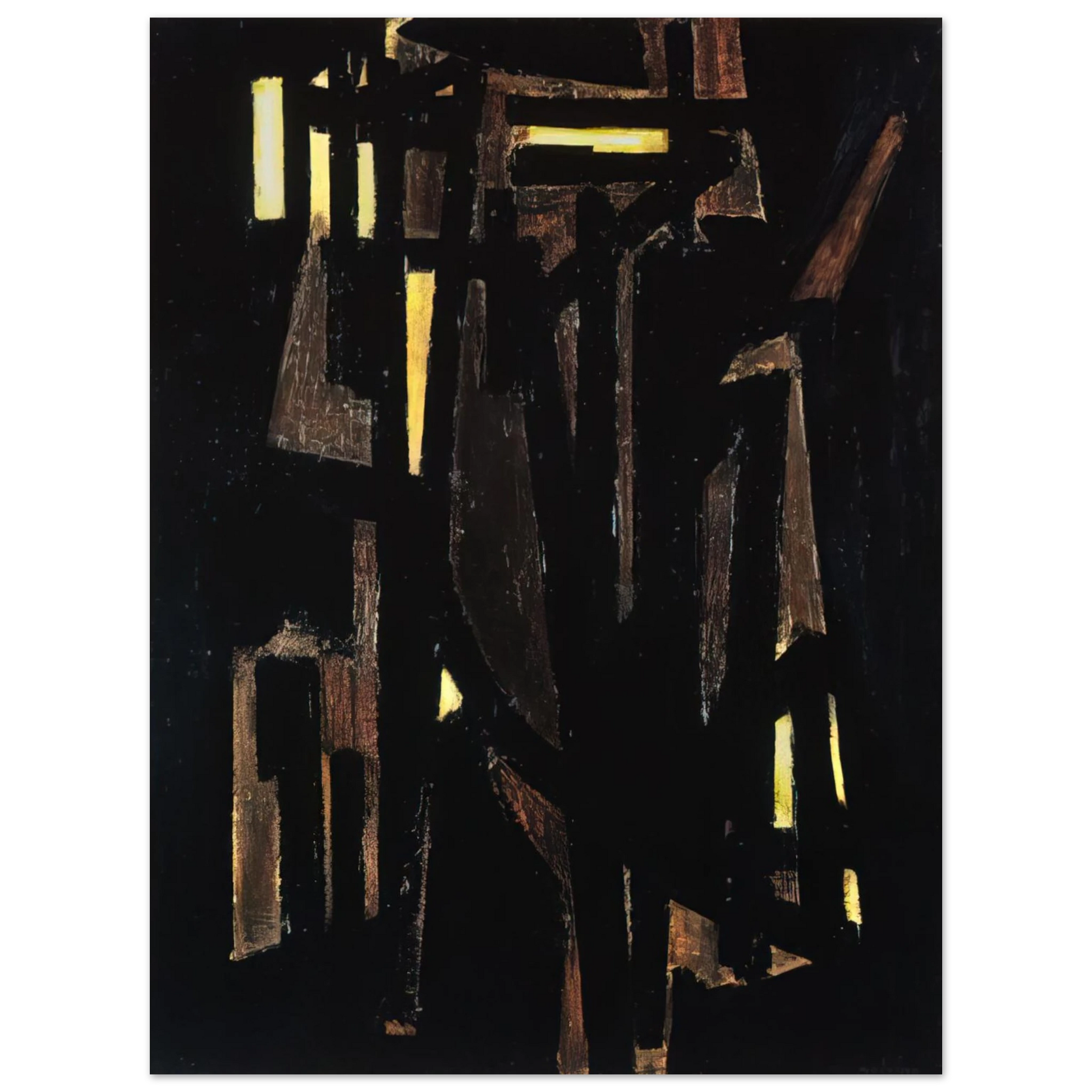 Pierre Soulages - Peinture 146 x 114 cm, 1950 - 1950 Fine Art Poster - Default Title