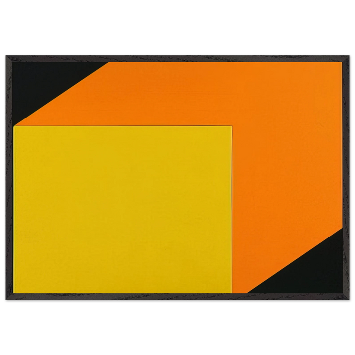 Yellow Orange - Ellsworth Kelly 70x100 cm / 28x40 inches Framed Art Print – Black Wooden Frame