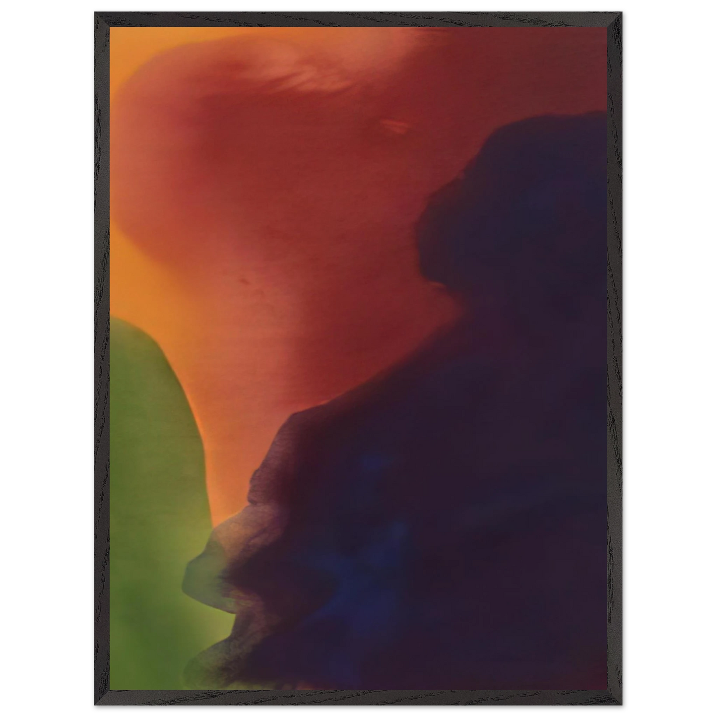 Helen Frankenthaler - Blue Atmosphere III - 1963 Wall art - 40x50 cm / 16x20 inches - Premium Wooden Framed Poster With Fine Art Paper - White frame