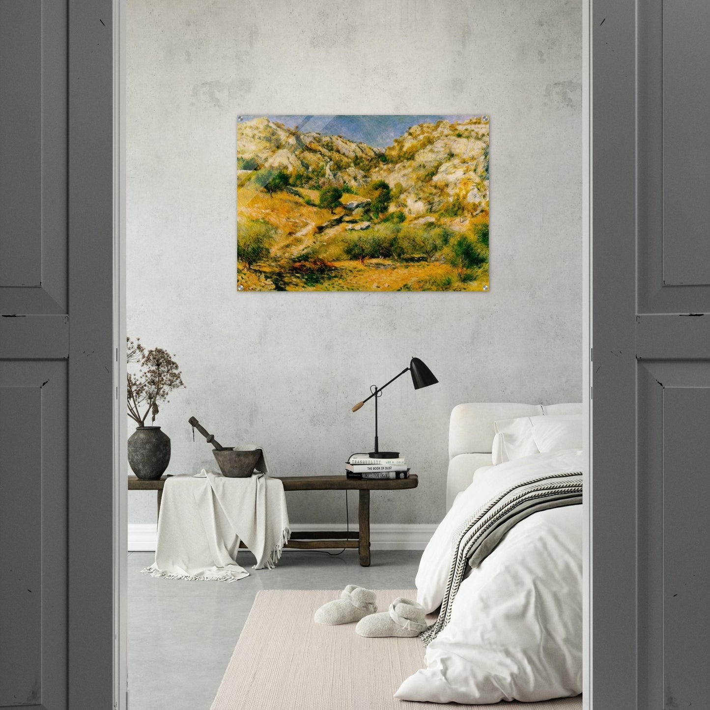 Rocky Craggs at l'Estaque - Pierre-Auguste Renoir Acrylic Print - 70x100 cm / 28x40″ inches