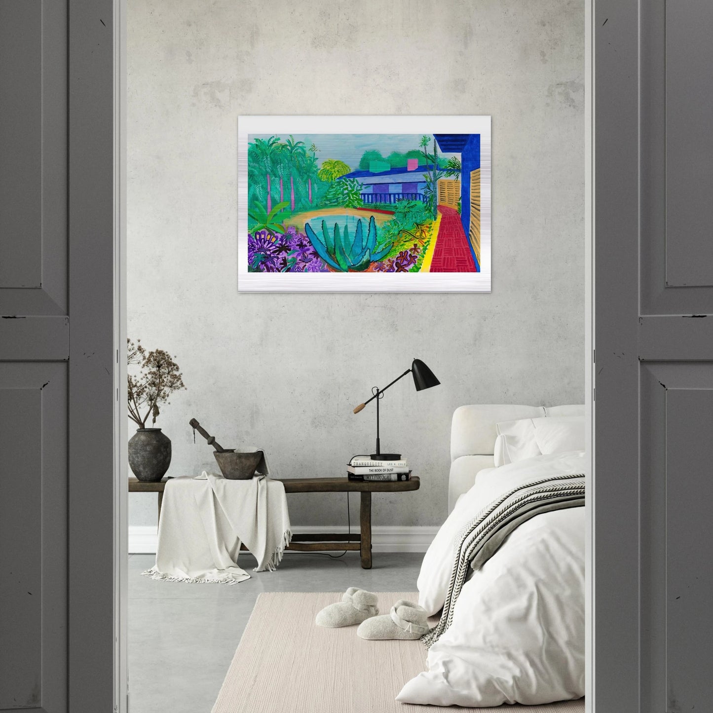 David Hockney - David Hockney Brushed Aluminum Print - 70x100 cm / 28x40 inches | David Hockney Aluminum Print | David Hockney Prints