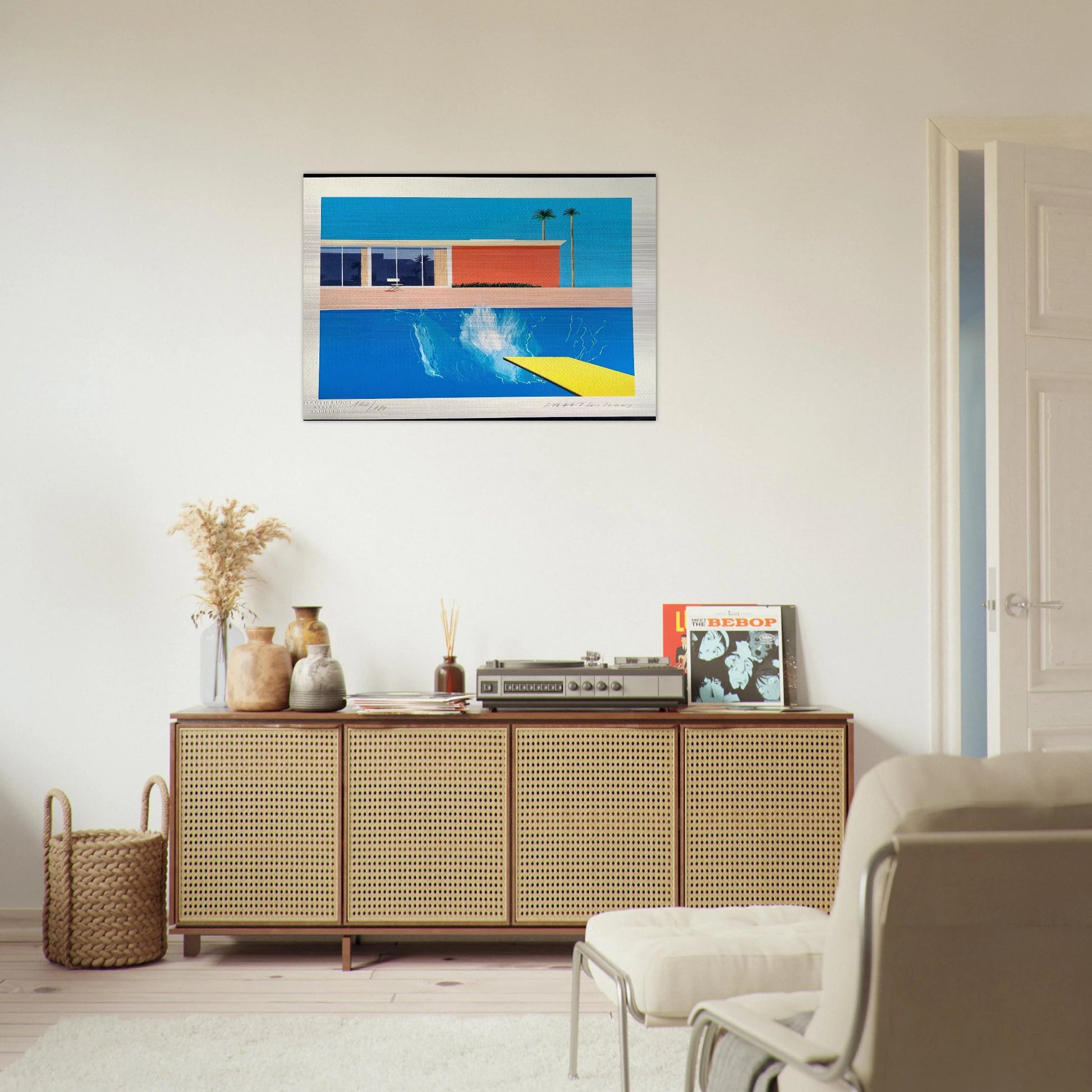 David Hockney - David Hockney Brushed Aluminum Print - 70x100 cm / 28x40 inches | David Hockney Aluminum Print | David Hockney Prints