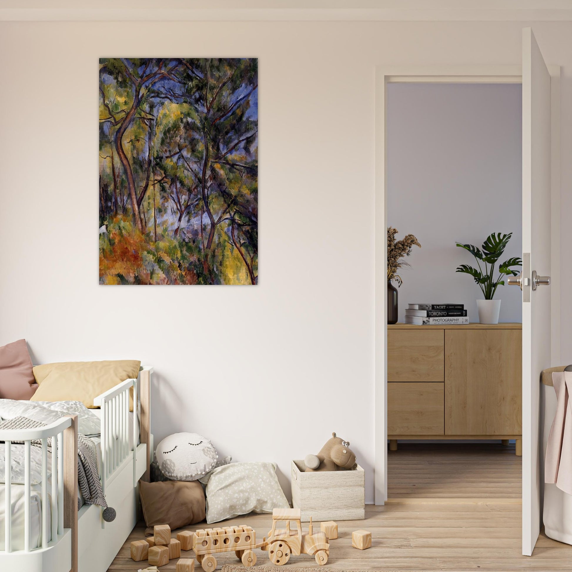 Forest - Paul Cézanne Brushed Aluminum Print - 70x100 cm / 28x40 inches | Paul Cézanne Aluminum Print | Paul Cézanne Prints