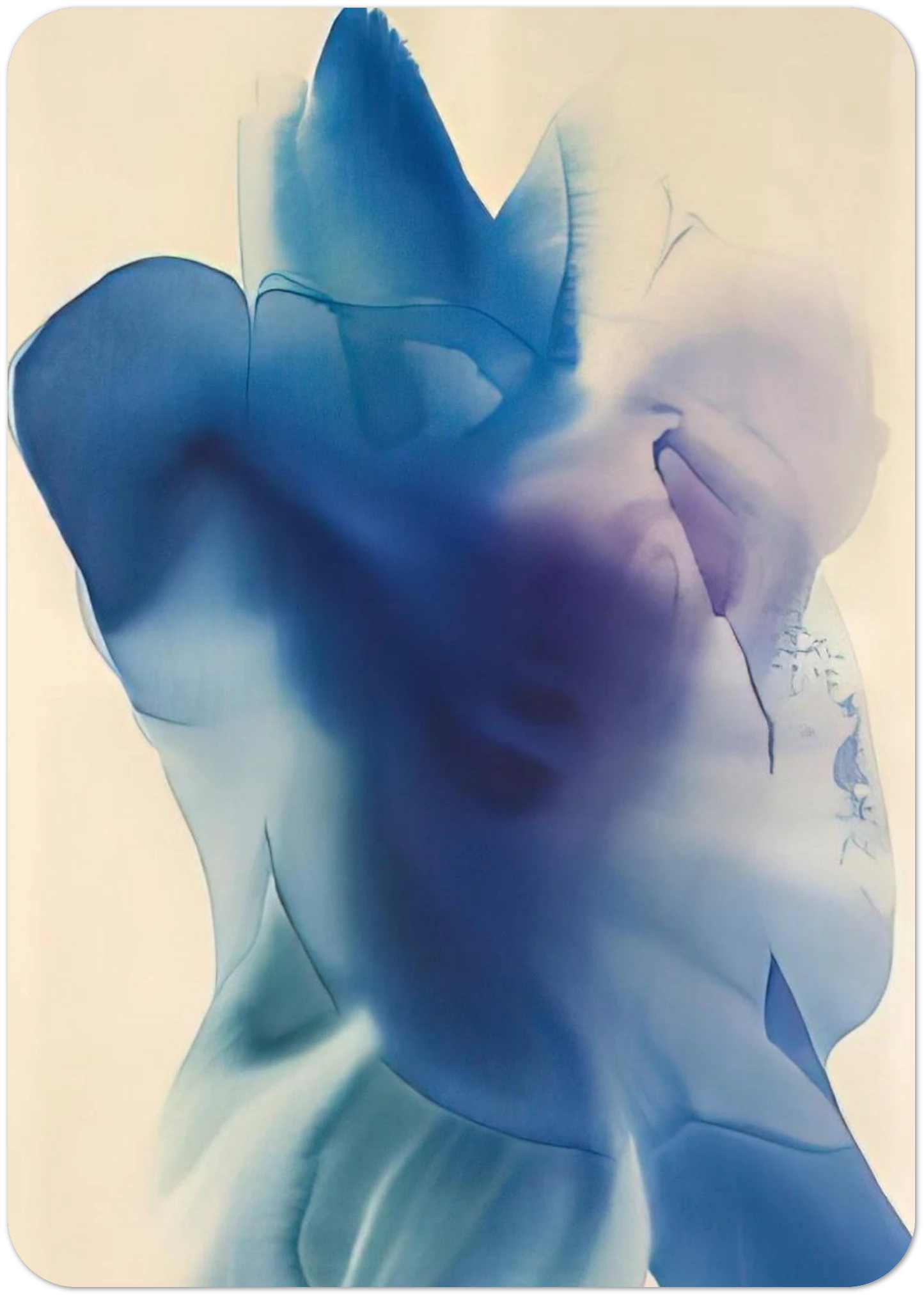 Phenomena Astral Blue - 1968 By Paul Jenkins Pack of 10 Post Cards | Paul Jenkins Post Cards | A6 (10.5 x 14.8 cm) - 4.1 x 5.8 inches