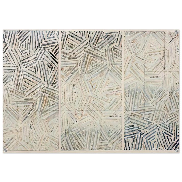 BETWEEN THE CLOCK AND THE BED 1989 - Jasper Johns Acrylic Print - 70x100 cm / 28x40″ inches