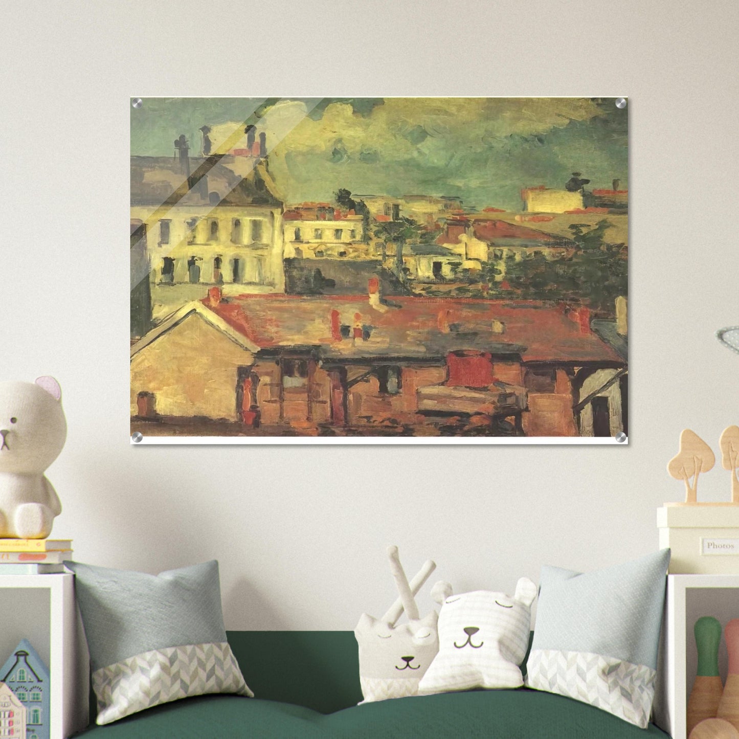 The roofs - Paul Cézanne Acrylic Print - 70x100 cm / 28x40″ inches
