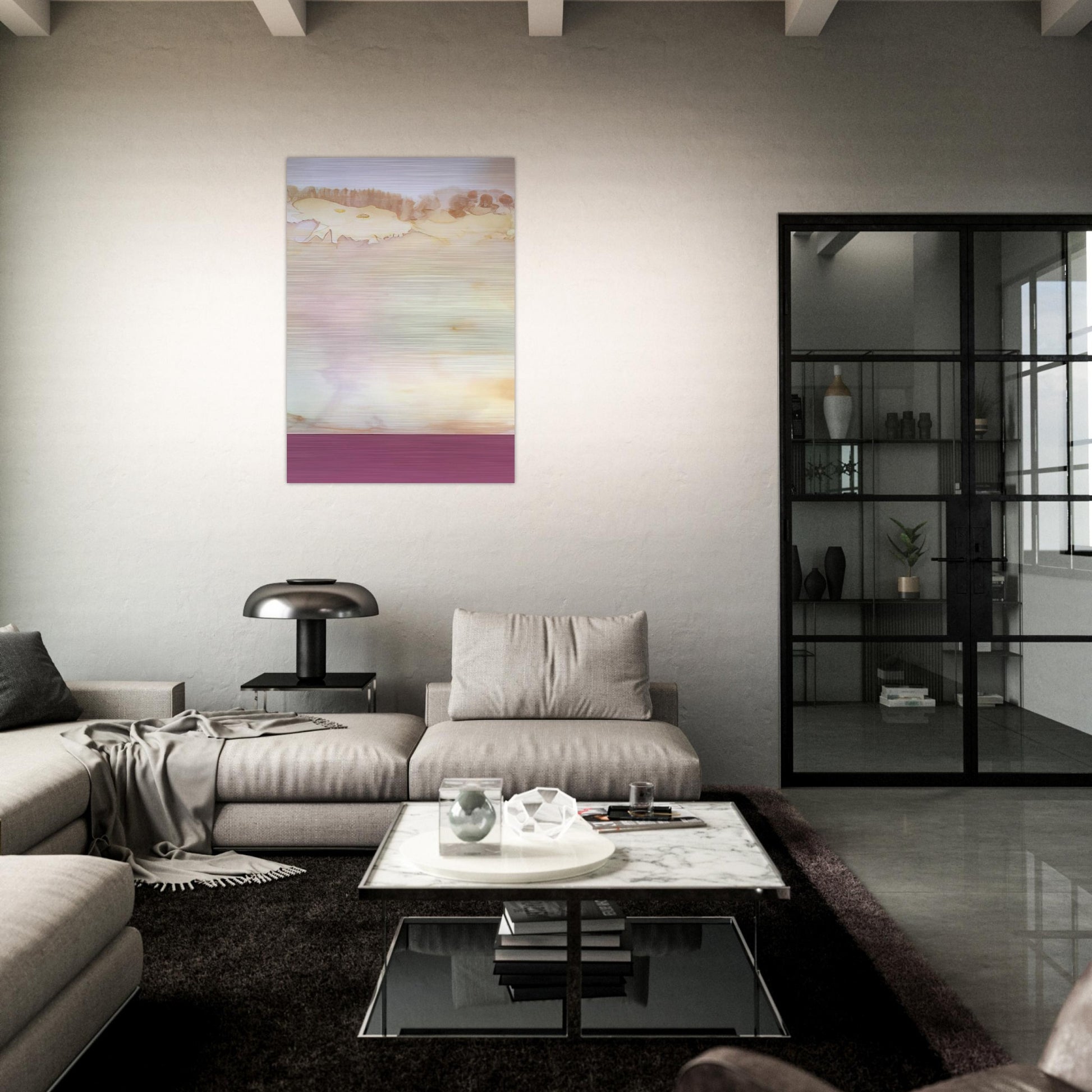Akrab - 1969 - Ronnie Landfield Brushed Aluminum Print - 70x100 cm / 28x40 inches | Ronnie Landfield Aluminum Print | Ronnie Landfield Prints
