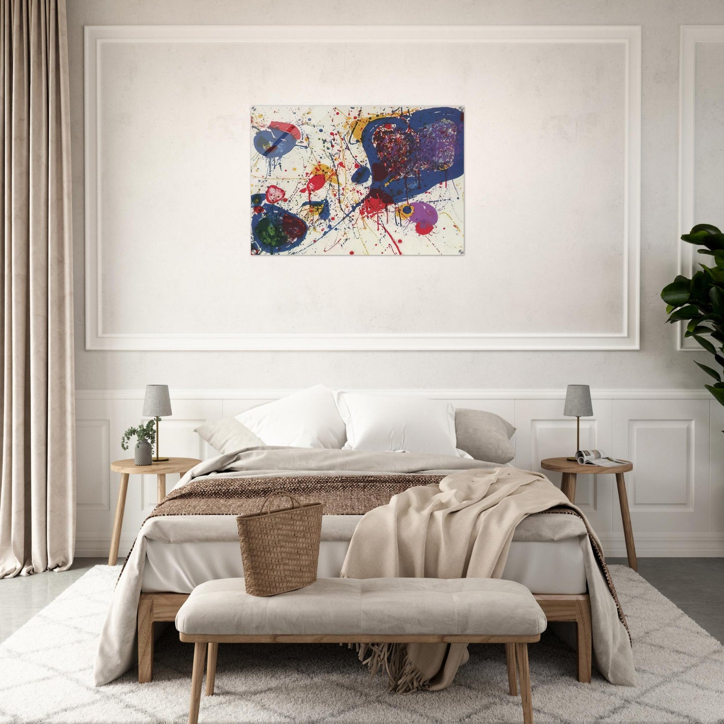 Light Violet  Lembark L20  - Sam Francis Acrylic Print - 70x100 cm / 28x40″ inches | Sam Francis Wall Art | Sam Francis Prints