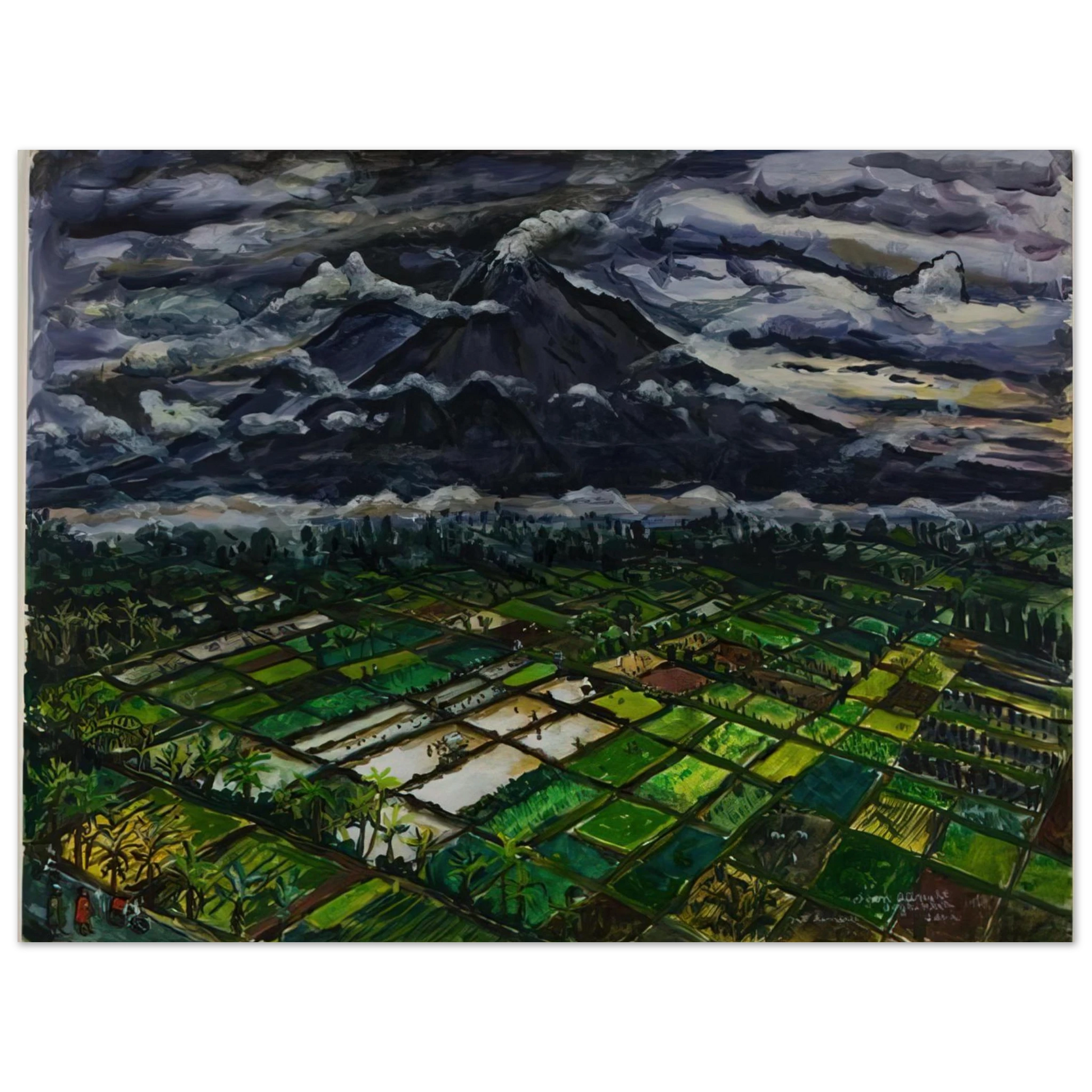 Ivan Albright - MT SEMERU JADKA KURA JAVA 1969 Fine Art Poster - Default Title