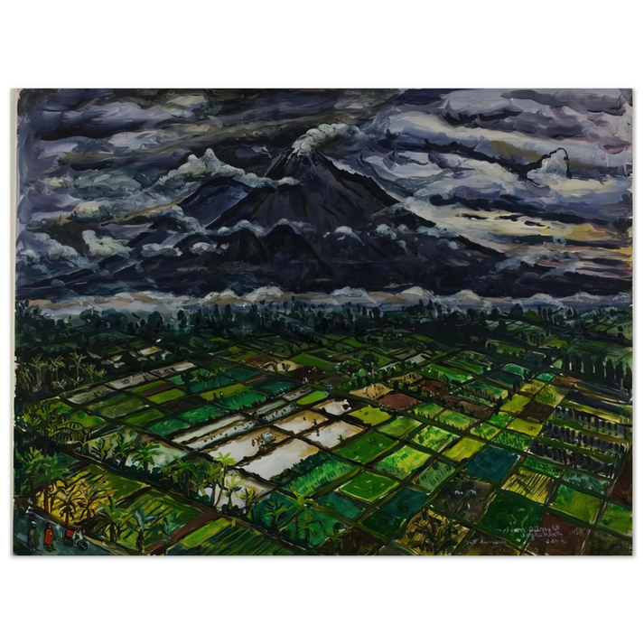 Ivan Albright - MT SEMERU JADKA KURA JAVA 1969  75x100 cm / 30x40inches Fine Art Poster