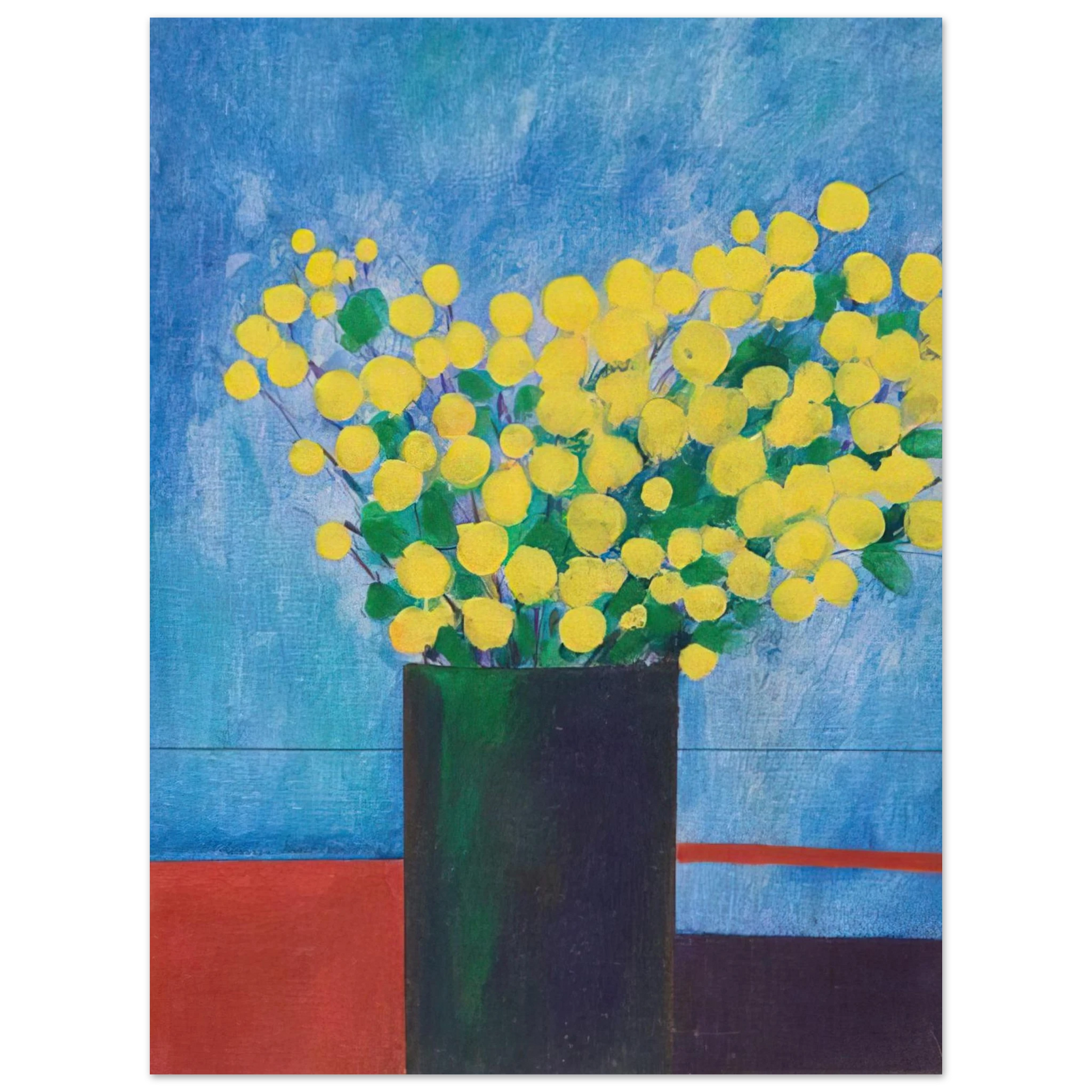Aldemir Martins - Vase With Flowers - 1968 Fine Art Poster - Default Title
