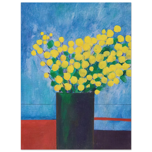Aldemir Martins - Vase With Flowers - 1968 Fine Art Poster - Default Title
