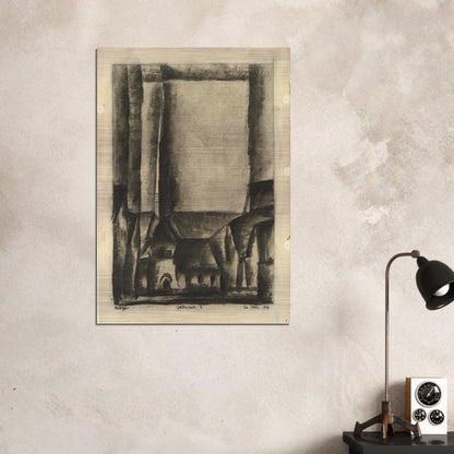 GELMERODA V 1916 - Lyonel Feininger Brushed Aluminum Print - 70x100 cm / 28x40 inches | Lyonel Feininger Aluminum Print | Lyonel Feininger Prints