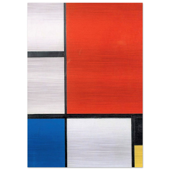 Composition 2 - Piet Mondrian Brushed Aluminum Print - 70x100 cm / 28x40 inches | Piet Mondrian Aluminum Print | Piet Mondrian Prints
