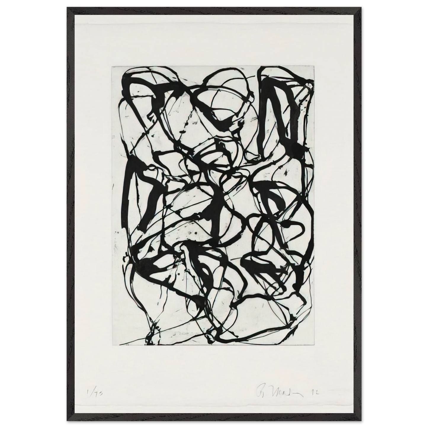 Han Shan Exit - 1992 - Brice Marden Framed Art Print – Black Wooden Frame - Default Title - -Framed Art Print