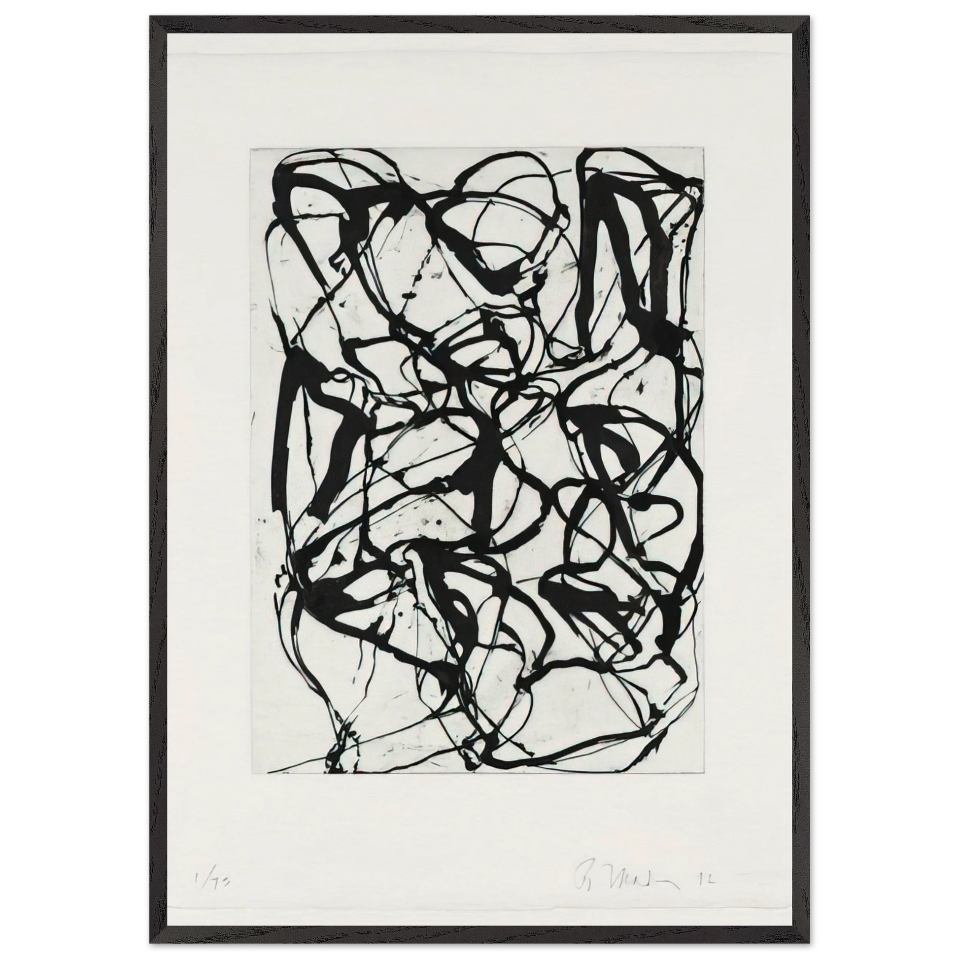 Han Shan Exit - 1992 - Brice Marden Framed Art Print – Black Wooden Frame - Default Title - -Framed Art Print